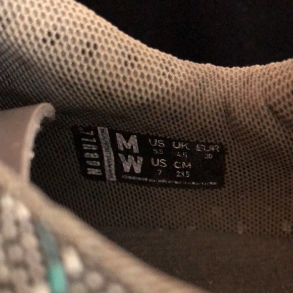 NOBULL Matrix Trail Runner Diamond Textured Gray Teal Shoes Size 7 - Picture 9 of 9